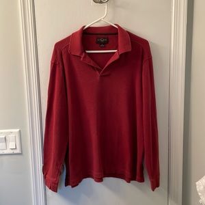 Black brown 1826 red polo shirt